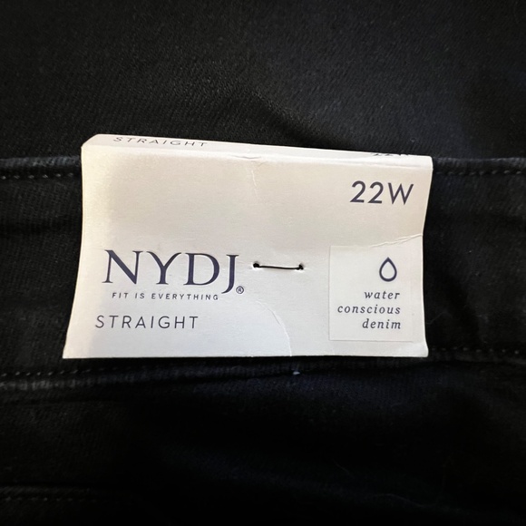 NYDJ 22W Marilyn Straight Black Jeans - Picture 6 of 9